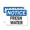 Signmission Fresh Water, 14 in W x Rectangle, Plastic OS-2PACK-NS-P-1014-L-12924 - alternate 1